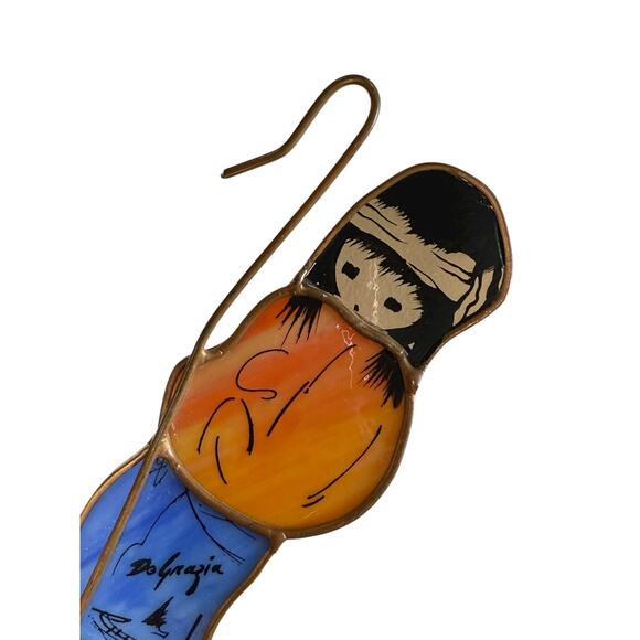 Ted DeGrazia Signed Native American Stained Glass Art Sun Catcher Figurine Decor - Picture 3 of 7